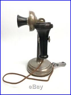 Vintage Kellogg Candlestick Telephone Pat Dates Nov 26, March 1901, 1907 & 1908