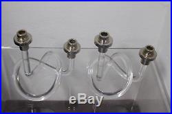 Vintage LUCITE double Candlestick Candle Holder Dorothy Thorpe, set of 2