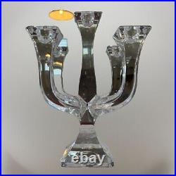 Vintage Lead Crystal Candelabra 5 Light Arm Stem Candelabrum Table Centre Piece