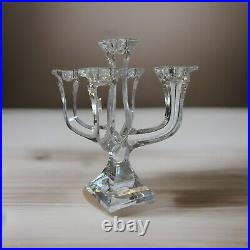 Vintage Lead Crystal Candelabra 5 Light Arm Stem Candelabrum Table Centre Piece