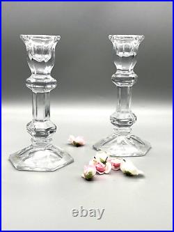 Vintage Lead Crystal Two Candle Sticks Holders