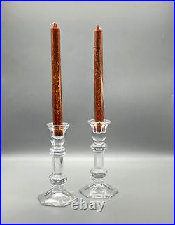 Vintage Lead Crystal Two Candle Sticks Holders