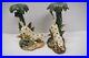 Vintage-Leopard-Palm-Tree-Majolica-10-1-4-Candle-Holder-Sticks-Pair-01-rp