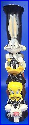 Vintage Looney Tunes Totem Candlestick Holders 1995 Warner Bros Stor Set of 2