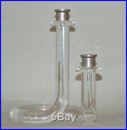 Vintage Lucite Candlestick Two Light Dorothy Thorpe Style