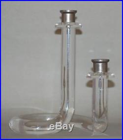 Vintage Lucite Candlestick Two Light Dorothy Thorpe Style