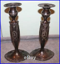 Vintage Marcus & Co. Sterling Silver Candle Sticks Brooklyn Alba Estate