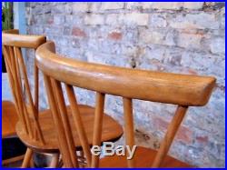 Vintage Mid Century Ercol Candlestick Chiltern Chairs & Cushions Delivered
