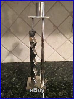 Vintage Mid Century Modern Ettore Sottsass Swid Powell Candlestick Silver Plate