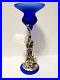 Vintage-Murano-Glass-Candlestick-Blue-Candle-Holder-Decorative-Decor-Vase-Flower-01-uj