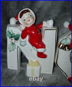 Vintage NOEL Christmas Candle Holder