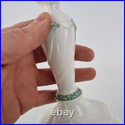 Vintage Nymphenburg Porcelain Candlestick With Greek Key Design 20.5cm High #1