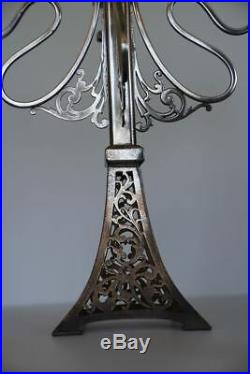 Vintage Ornate Art Nouveau Metal Candelabra Candle Holder Candlestick