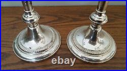 Vintage Pair 10 1/2 FISHER Sterling Silver Weighted Candlesticks #395 weighted
