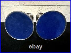 Vintage Pair (2) Murano Glass Millefiori SilverPlate Candlestick Holders 5 3/4
