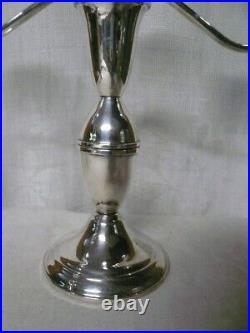 Vintage Pair Duchin Sterling Silver 3-Lite Candelabra / Candlesticks Convertible