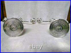 Vintage Pair Duchin Sterling Silver 3-Lite Candelabra / Candlesticks Convertible