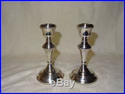 Vintage Pair Of 5.5 Sterling Silver Candlesticks 1972 Broadway & Co