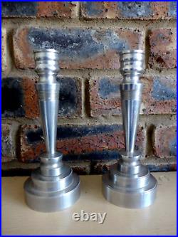 Vintage Pair Of Aluminium Candle Holder Handmade Unique Home Decoration