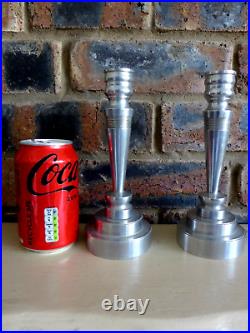 Vintage Pair Of Aluminium Candle Holder Handmade Unique Home Decoration