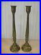 Vintage-Pair-Of-Heavy-Brass-Candle-Sticks-Holders-11-Tall-3-8-Lbs-01-fud