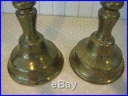 Vintage Pair Of Heavy Brass Candle Sticks Holders, 11 Tall, 3.8 Lbs