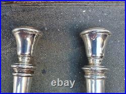 Vintage Pair Solid Silver Sterling 925 Birmingham 1962 S. J. Rose Candlesticks A