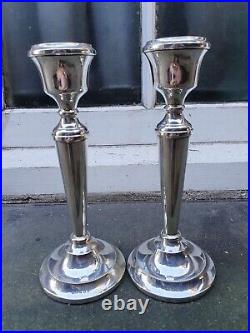 Vintage Pair Solid Silver Sterling 925 Birmingham 1968 A. T. Cammon Candlesticks C