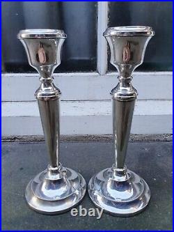 Vintage Pair Solid Silver Sterling 925 Birmingham 1968 A. T. Cammon Candlesticks C