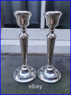 Vintage Pair Solid Silver Sterling 925 Birmingham 1968 A. T. Cammon Candlesticks C