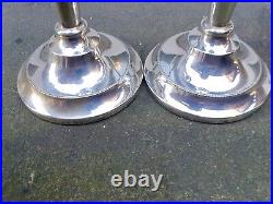 Vintage Pair Solid Silver Sterling 925 Birmingham 1968 A. T. Cammon Candlesticks C