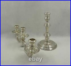 Vintage Pair Sterling Silver Candelabra London 1970 by Richard Comyns 30cms Tall