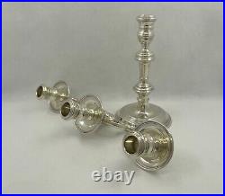 Vintage Pair Sterling Silver Candelabra London 1970 by Richard Comyns 30cms Tall