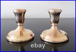 Vintage Pair of Candle holders Sticks Silver 925 WMG Decorations