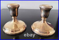 Vintage Pair of Candle holders Sticks Silver 925 WMG Decorations