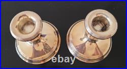 Vintage Pair of Candle holders Sticks Silver 925 WMG Decorations