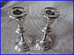 Vintage Pair of Silver Candlesticks Hallmarked for Birmingham 1982