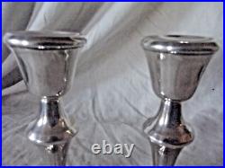 Vintage Pair of Silver Candlesticks Hallmarked for Birmingham 1982