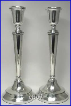 Vintage Pair of Sterling Silver Candlesticks (10 ¼) Hallmarked 1991