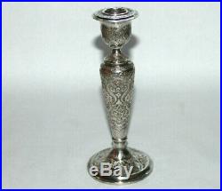 Vintage Persian Islamic Solid Silver Candlestick Hallmarked 177.4 grams 7 5/8