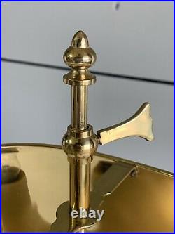 Vintage Petite Brass Bouillotte French Candlestick Lamp Frederick Cooper Style