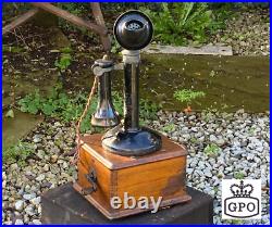 Vintage Phone GPO Candlestick Telephone With Generator Box Original 1920s
