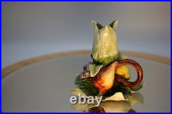 Vintage Porcelain Candle Stick Holder Porcelain Hand Painted Italy