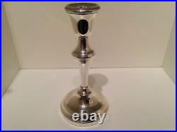 Vintage QE II Pair Solid Sterling Silver Table Candlesticks, Birmingham, 1958