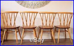 Vintage Retro Ercol Candlestick Lattice Dining Chairs