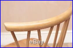 Vintage Retro Mid Century Blonde Ercol Chiltern Candlestick Chairs x4