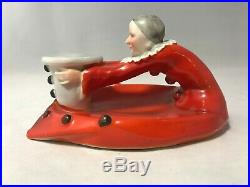 Vintage Royal Bayreuth Red Clown Chamberstick Candle Stick Holder