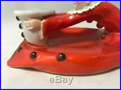 Vintage Royal Bayreuth Red Clown Chamberstick Candle Stick Holder