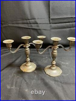 Vintage Silver Plate Candle Sticks Candelabra INTERNATIONAL SILVER COMPANY