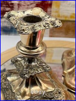 Vintage Silver Plated Pair of Candlesticks/ Holders